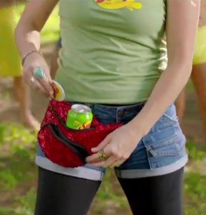 Sun Drop Citrus Soda Red Sequin Waist Bag - Image 3