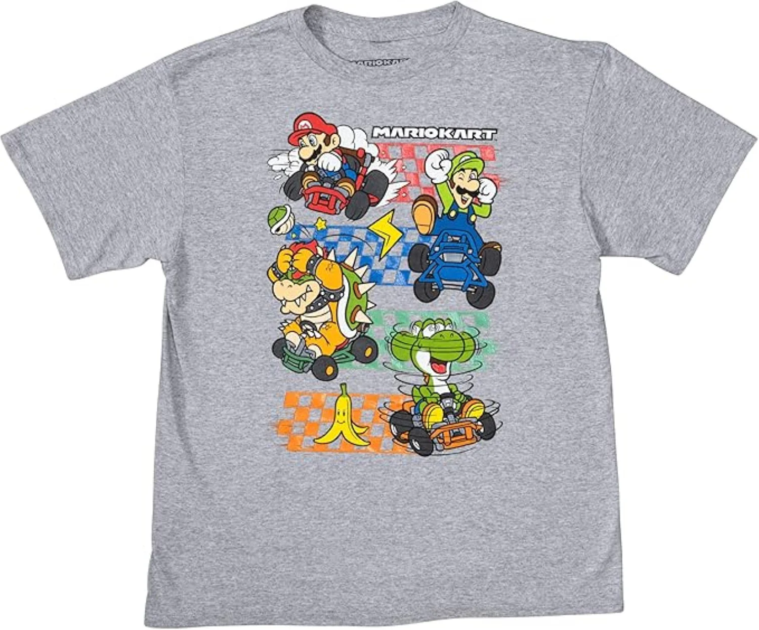 Super Mario Bros Mario Kart Officially Licensed Retro Style Gaming T-Shirt