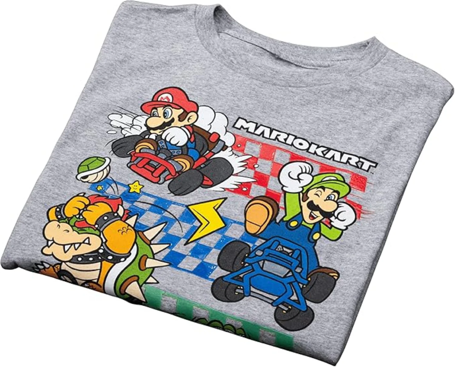 Super Mario Bros Mario Kart Officially Licensed Retro Style Gaming T-Shirt - Image 3