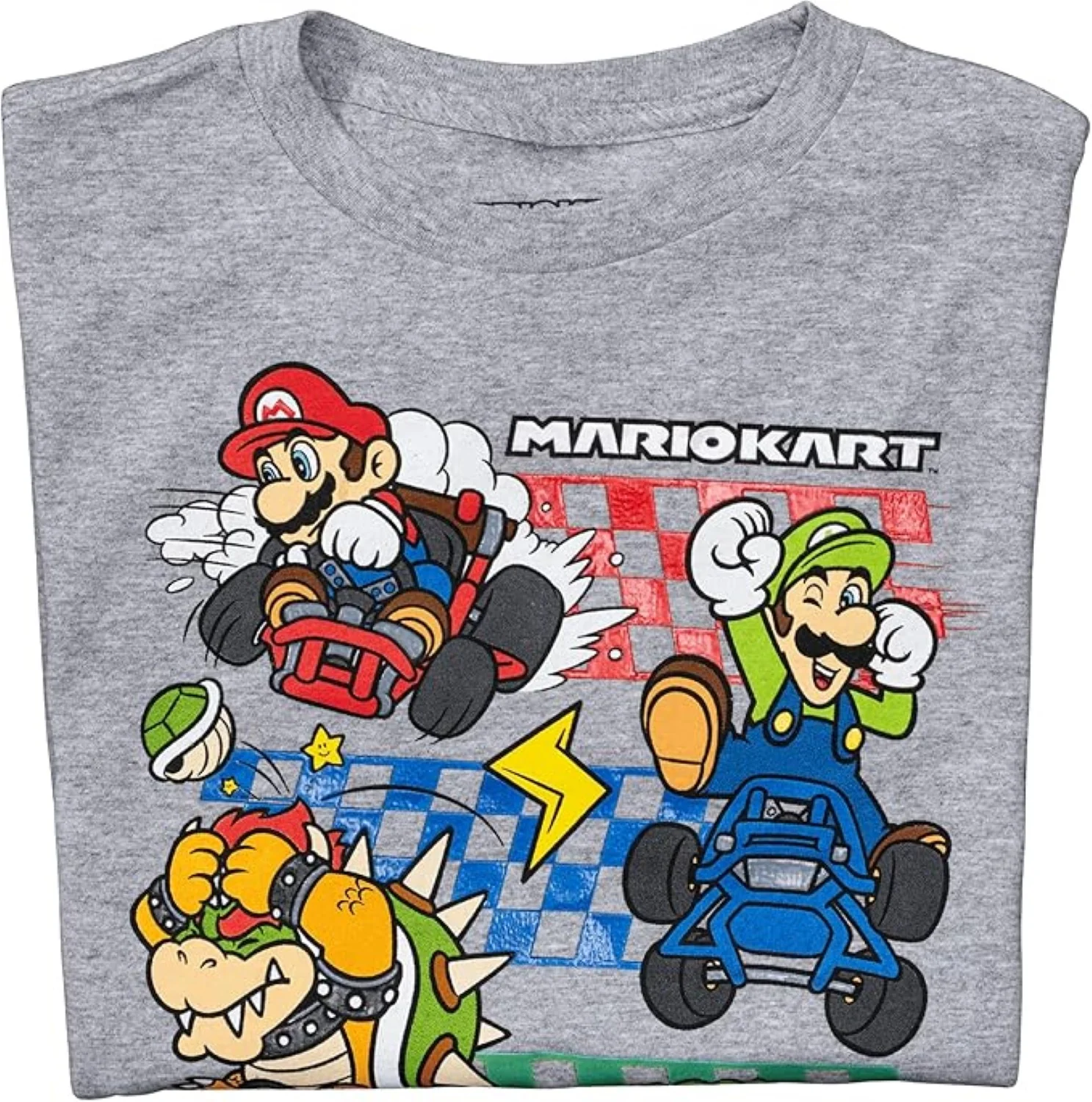 Super Mario Bros Mario Kart Officially Licensed Retro Style Gaming T-Shirt - Image 4