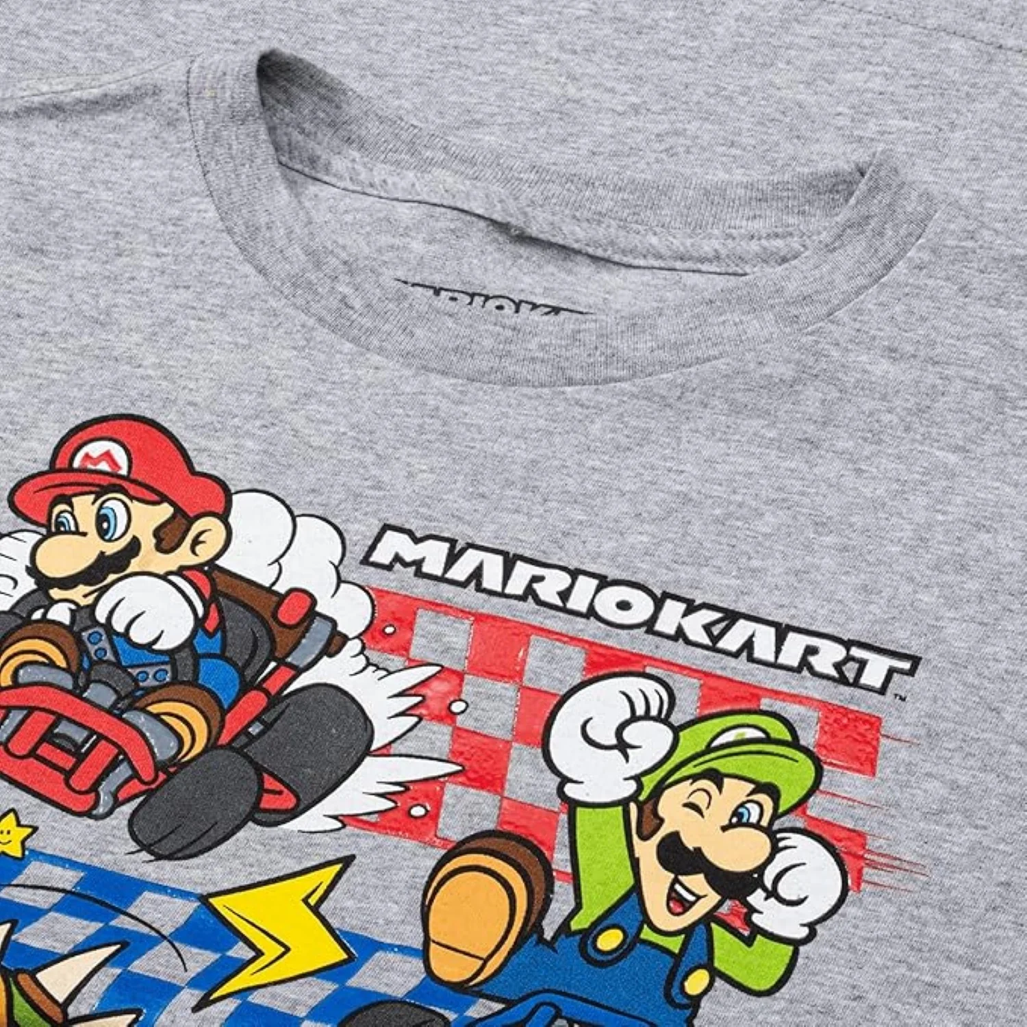 Super Mario Bros Mario Kart Officially Licensed Retro Style Gaming T-Shirt - Image 5