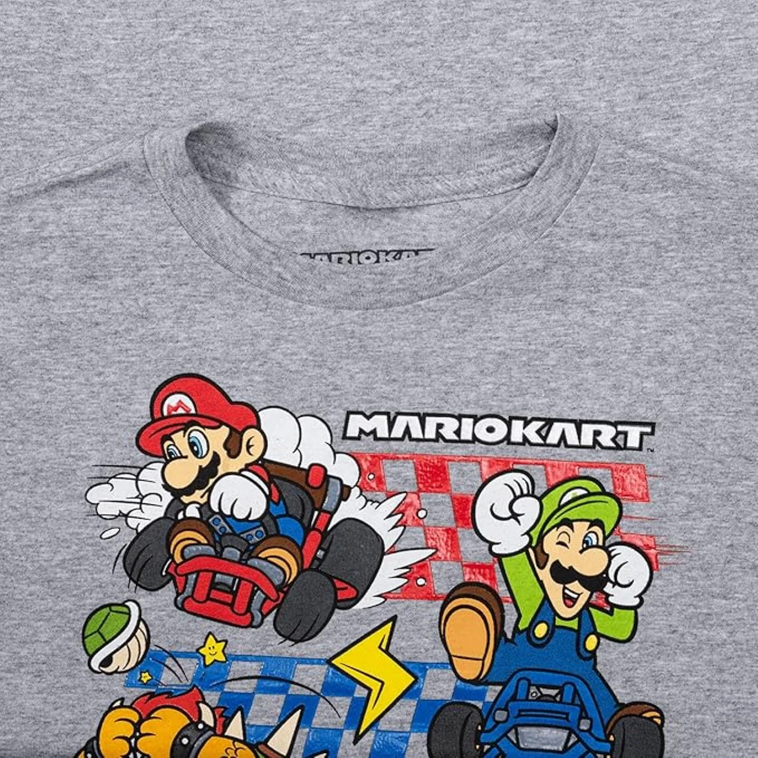 Super Mario Bros Mario Kart Officially Licensed Retro Style Gaming T-Shirt - Image 6