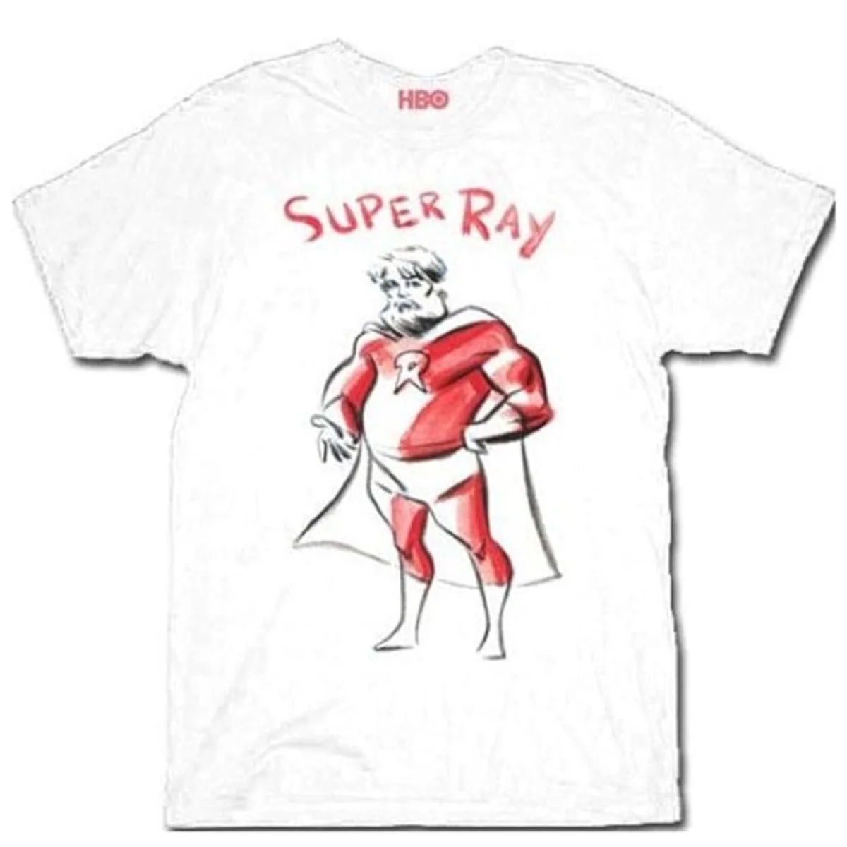 Super Ray Sketch White Adult T-shirt Tee