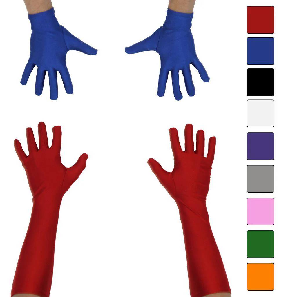 Superhero Long Costume Gloves in Assorted Colors - Image 7