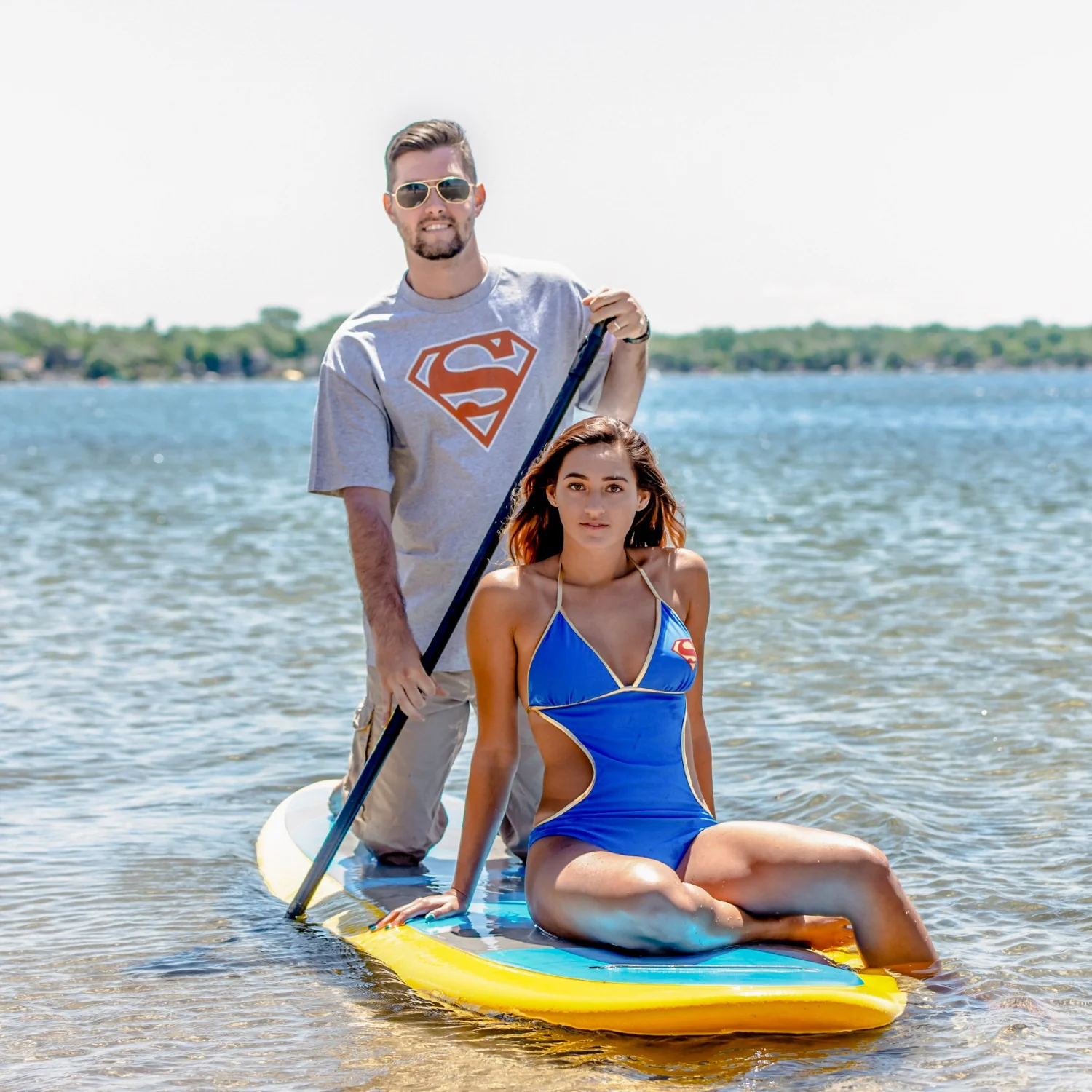 Superman Red-Orange Shield Adult T-Shirt - Image 8