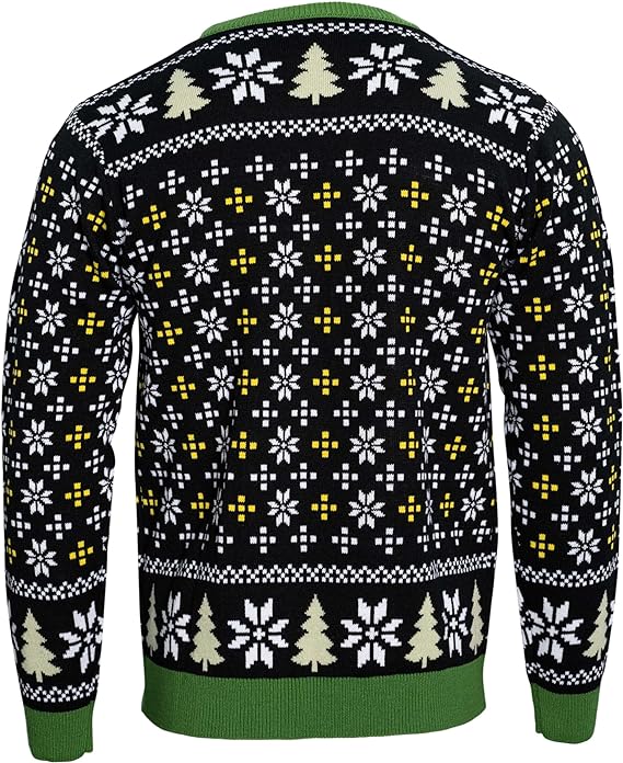 T-Rex DJ Holiday Dinosaur Sweater - Image 3