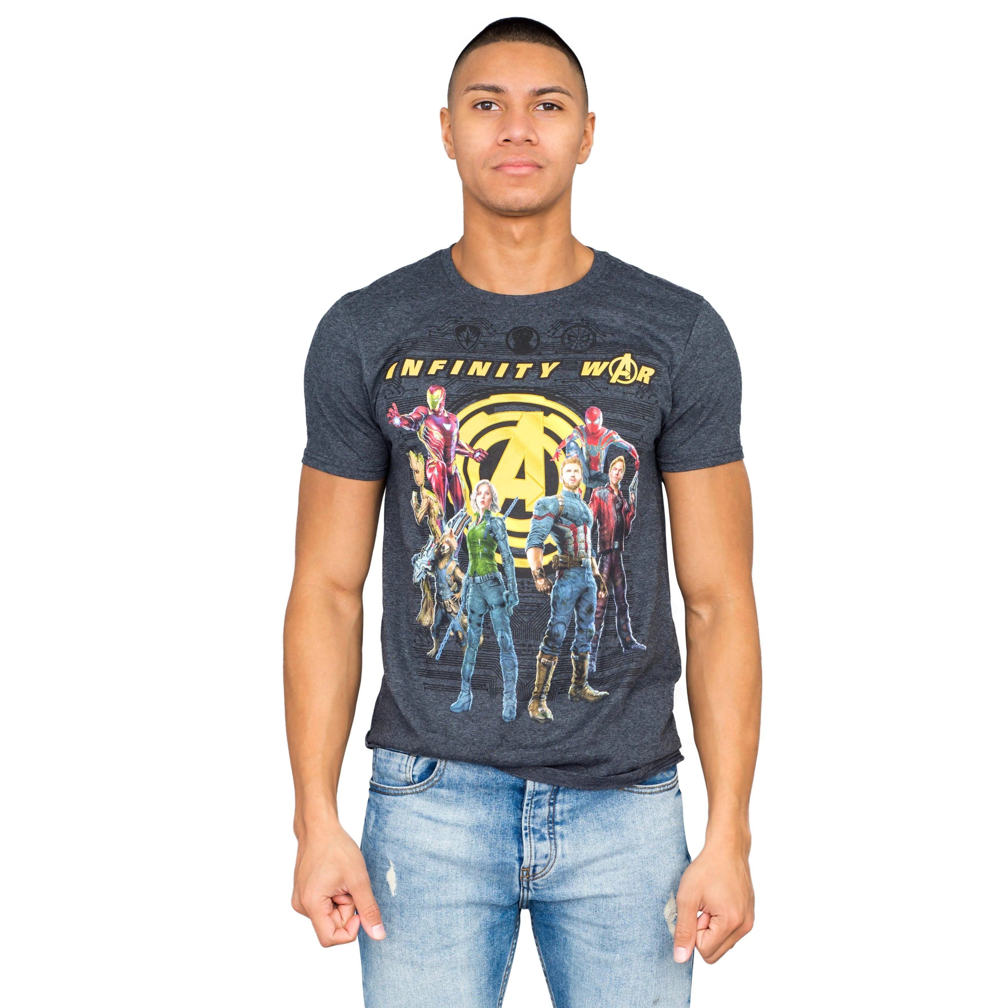 The Avengers Infinity War Group Shot Charcoal T-shirt - Image 4