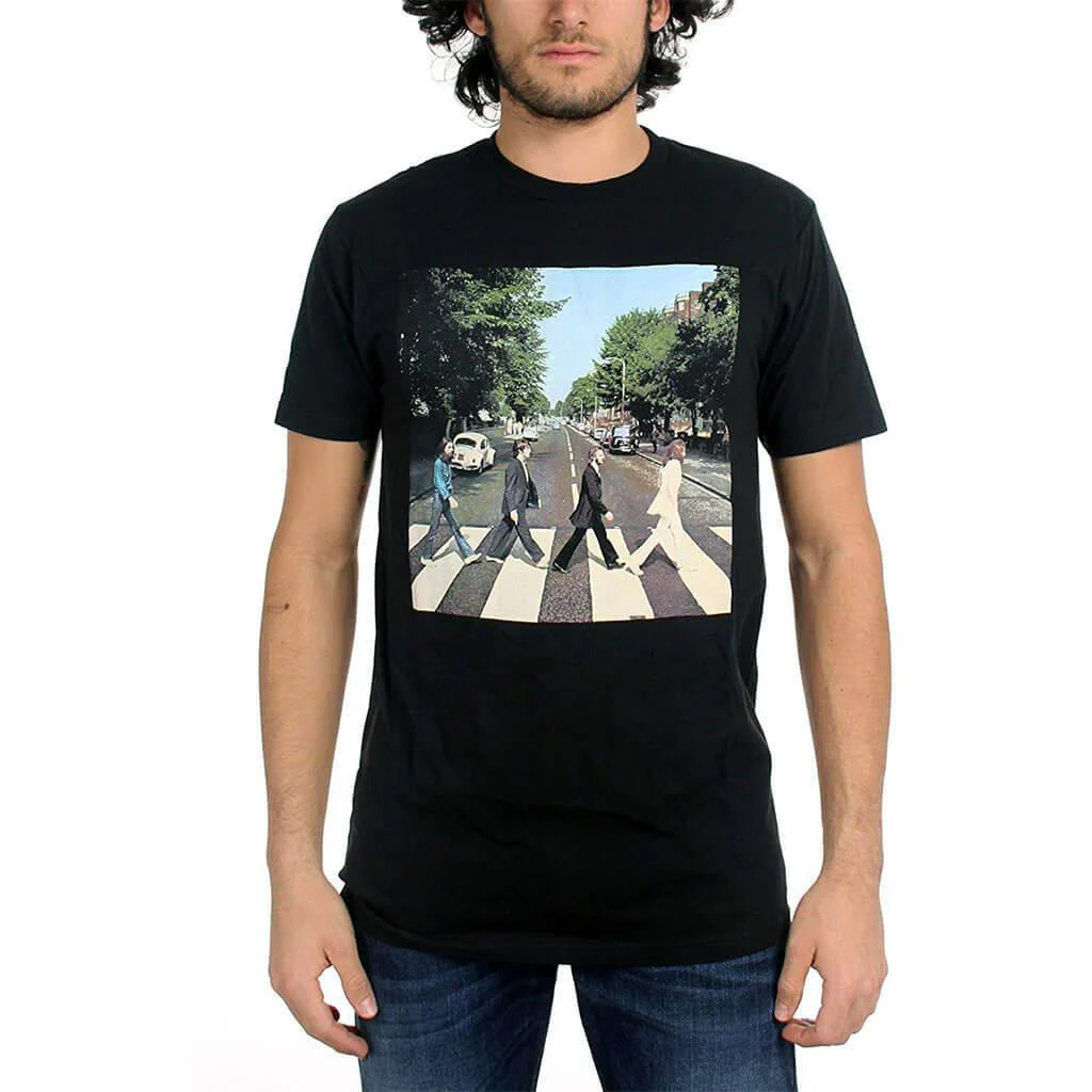 The Beatles Abbey Road Adult Black T-shirt