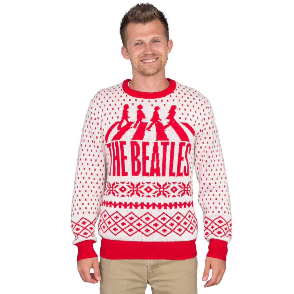 The Beatles Abbey Road LP Cover Unisex Ugly Christmas Sweater