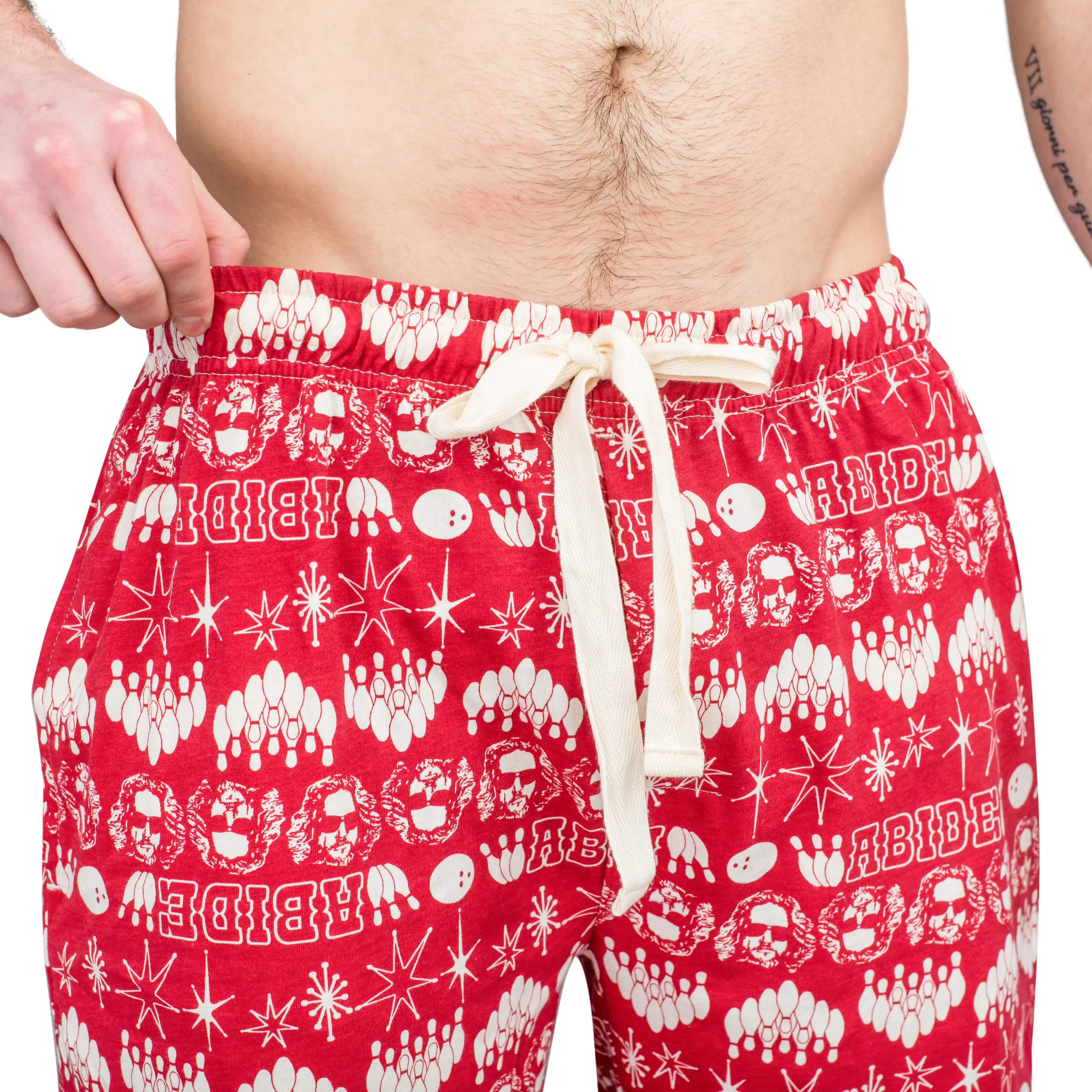 The Big Lebowski Bowling Pins Red Lounge Pants - Image 11