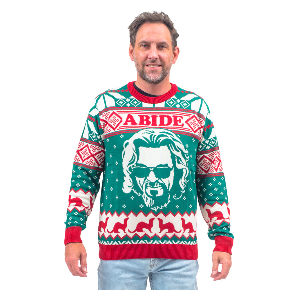 The Big Lebowski Dude Abide Marmot Bowling Unisex Ugly Christmas Sweater - Image 2