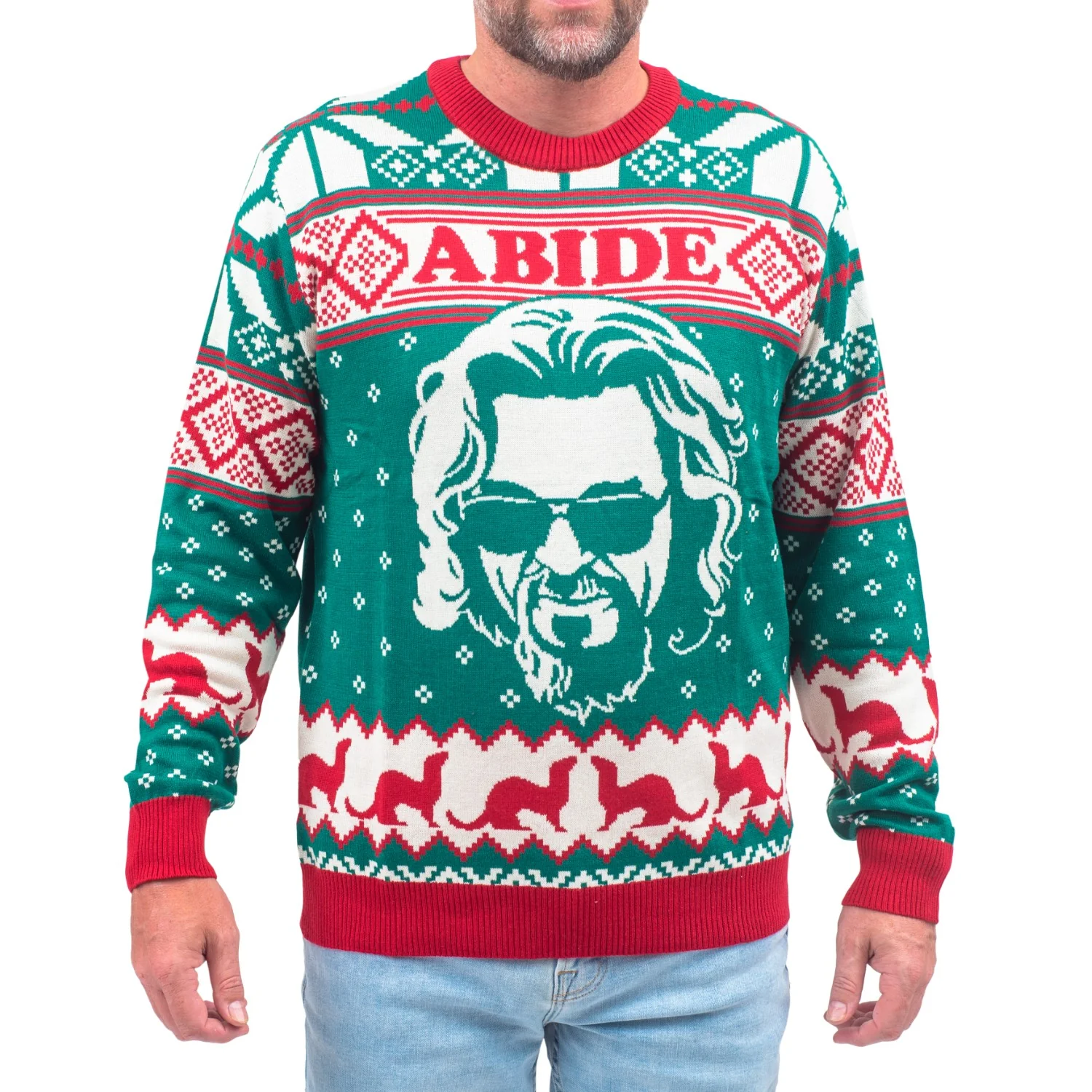 The Big Lebowski Dude Abide Marmot Bowling Unisex Ugly Christmas Sweater - Image 6