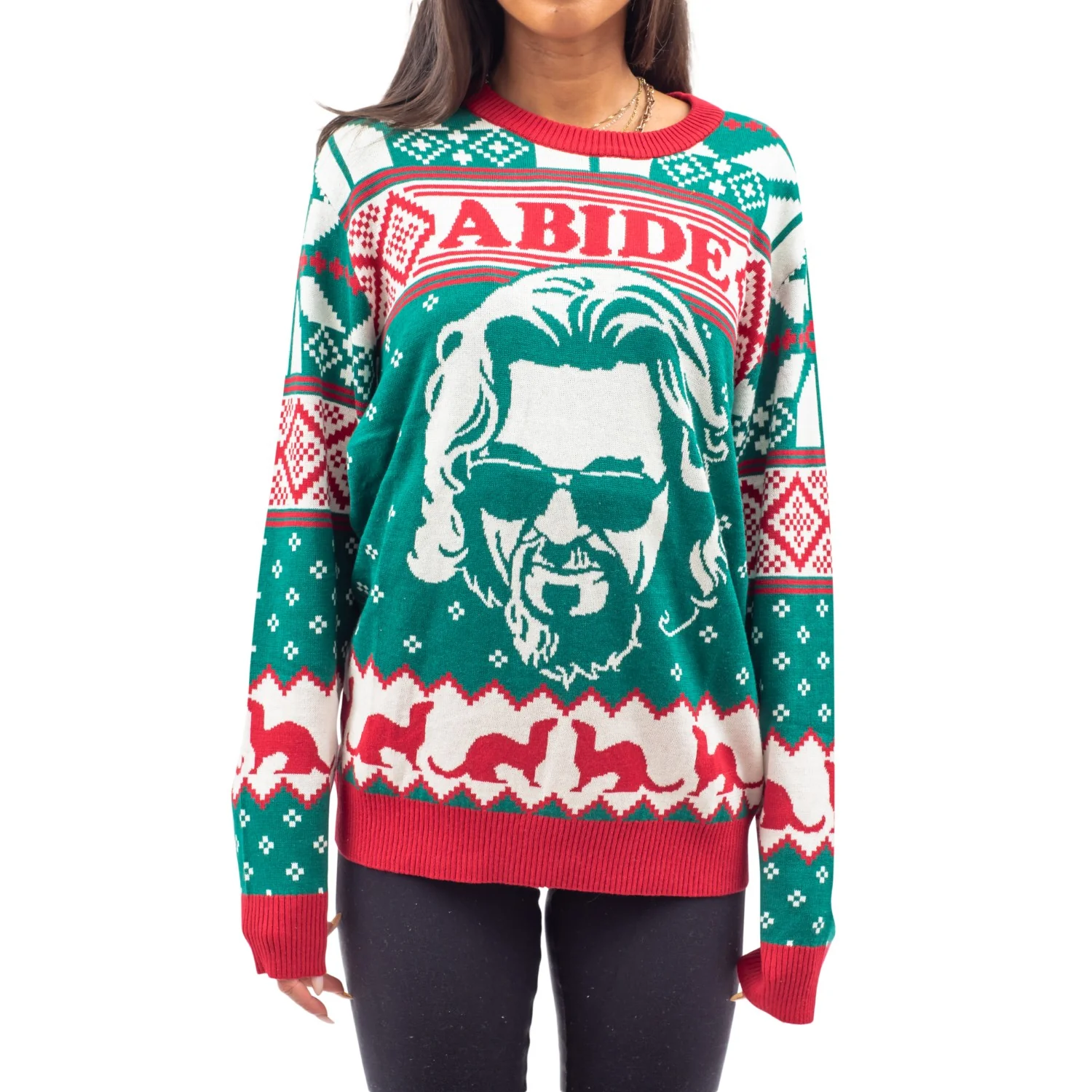 The Big Lebowski Dude Abide Marmot Bowling Unisex Ugly Christmas Sweater - Image 7
