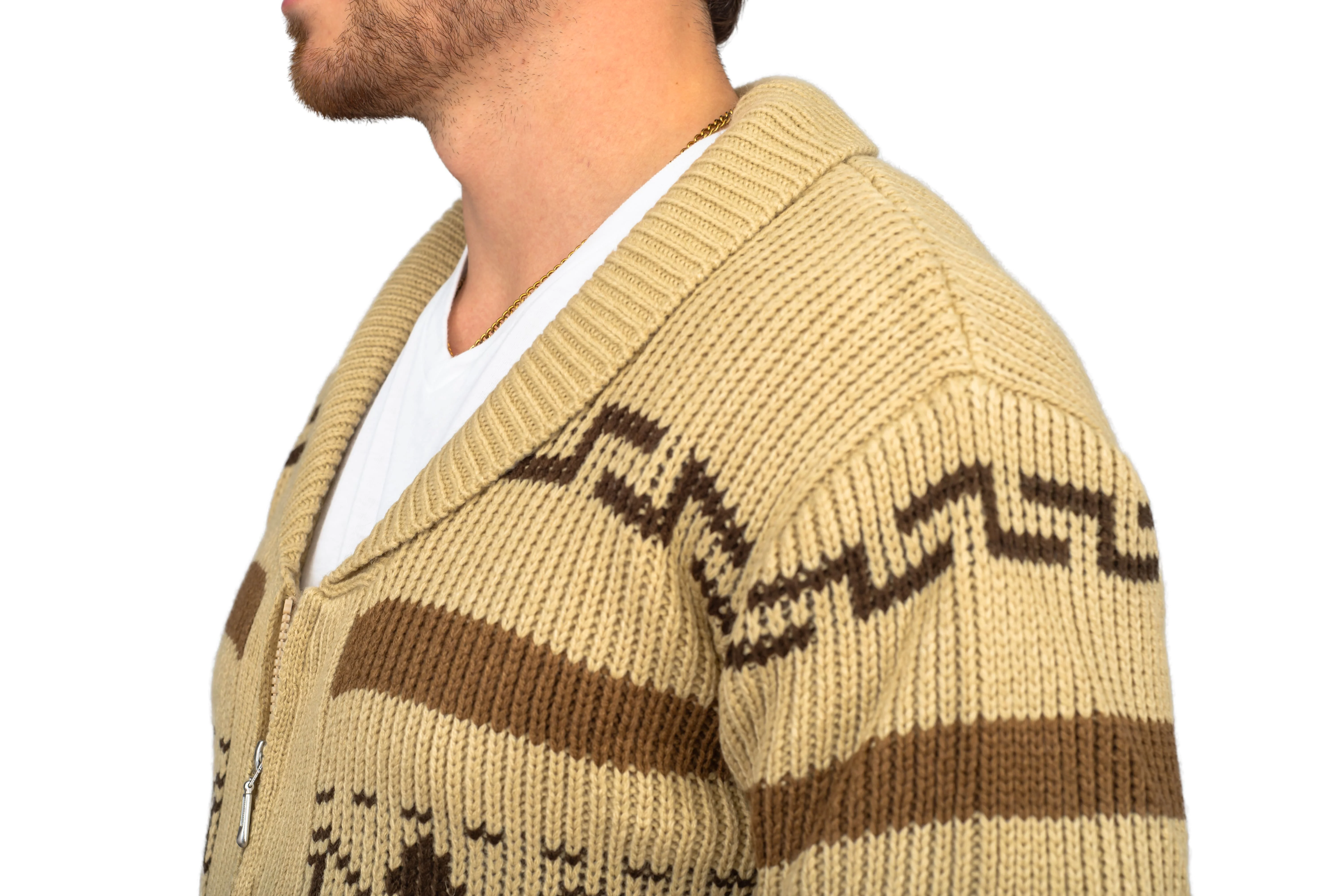 The Dude Lebowski Bowling Movie Character Cardigan Sweater and Lounge Pants Halloween Costume Set - Image 6