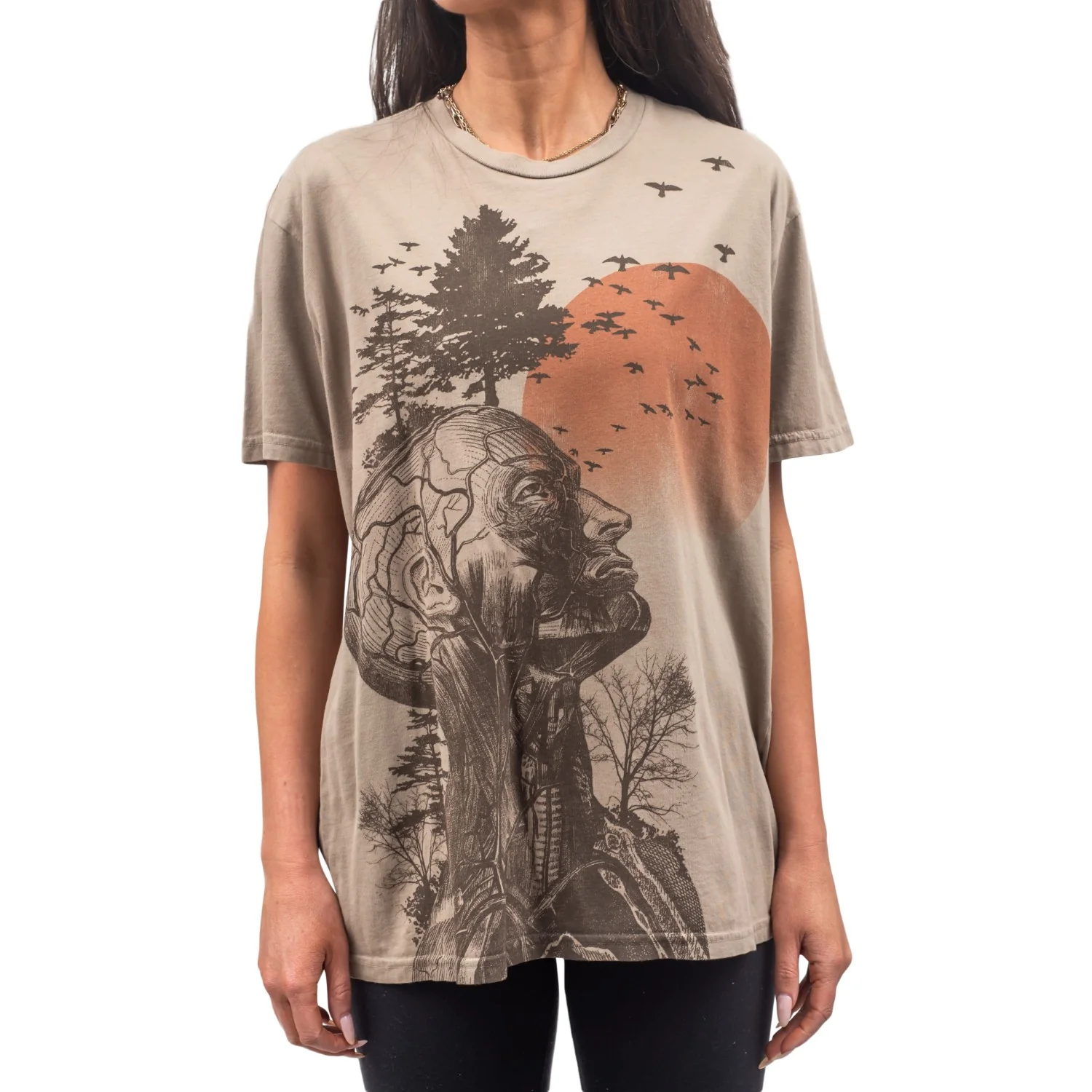 The Hangover Alan Human Tree Dark Khaki T-Shirt - Image 6