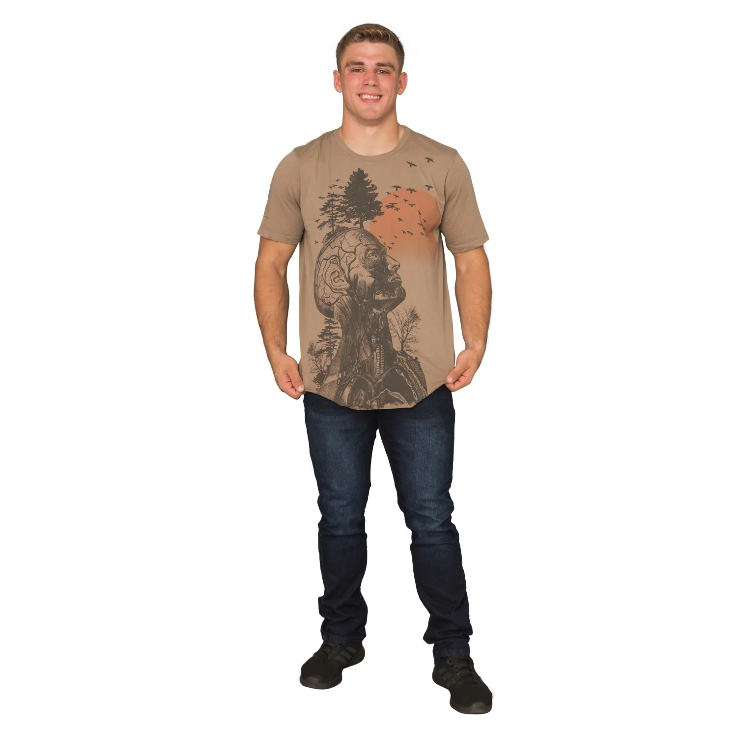The Hangover Alan Human Tree Dark Khaki T-Shirt - Image 9