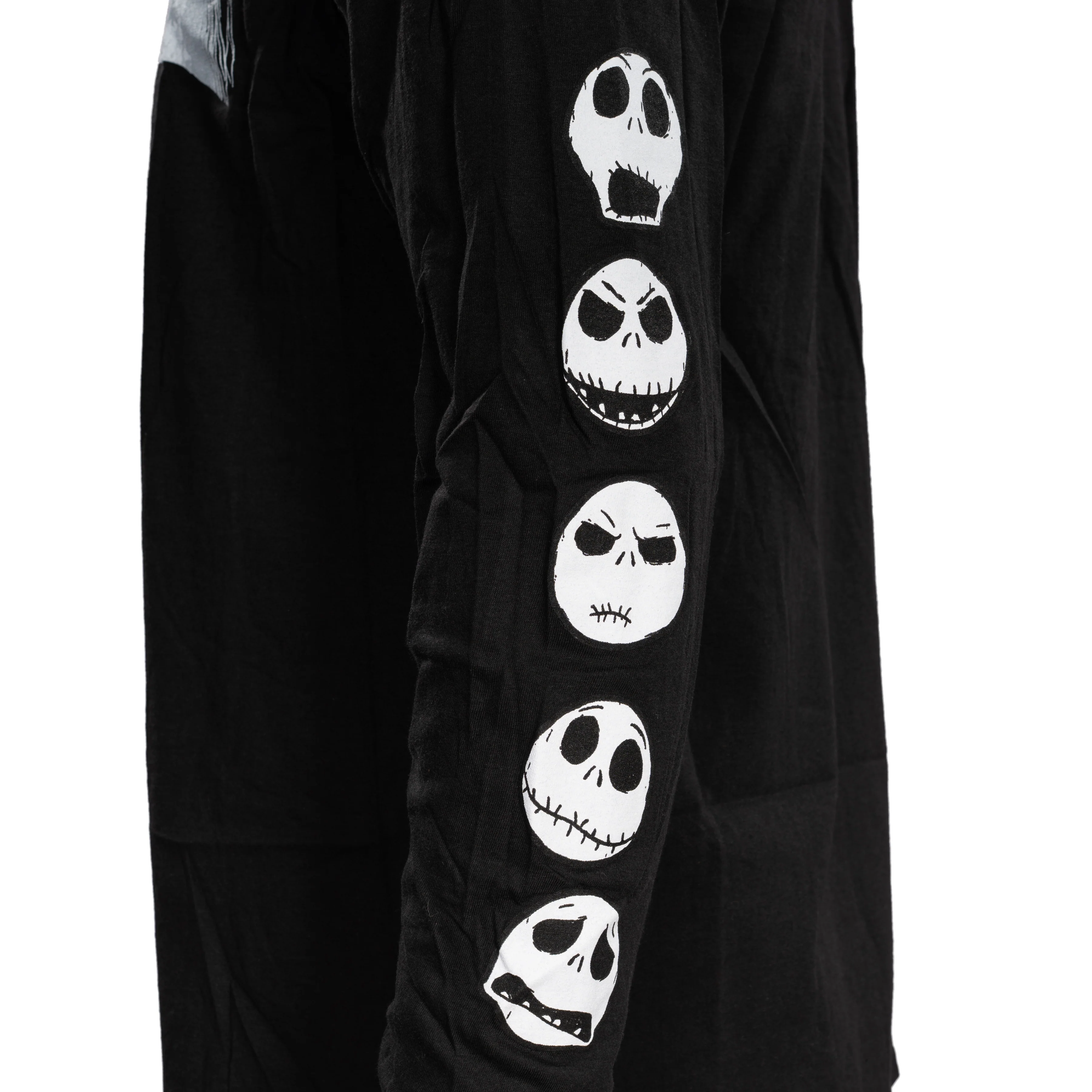 The Nightmare Before Christmas Moon Long Sleeve Adult Unisex Shirt Black - Image 5