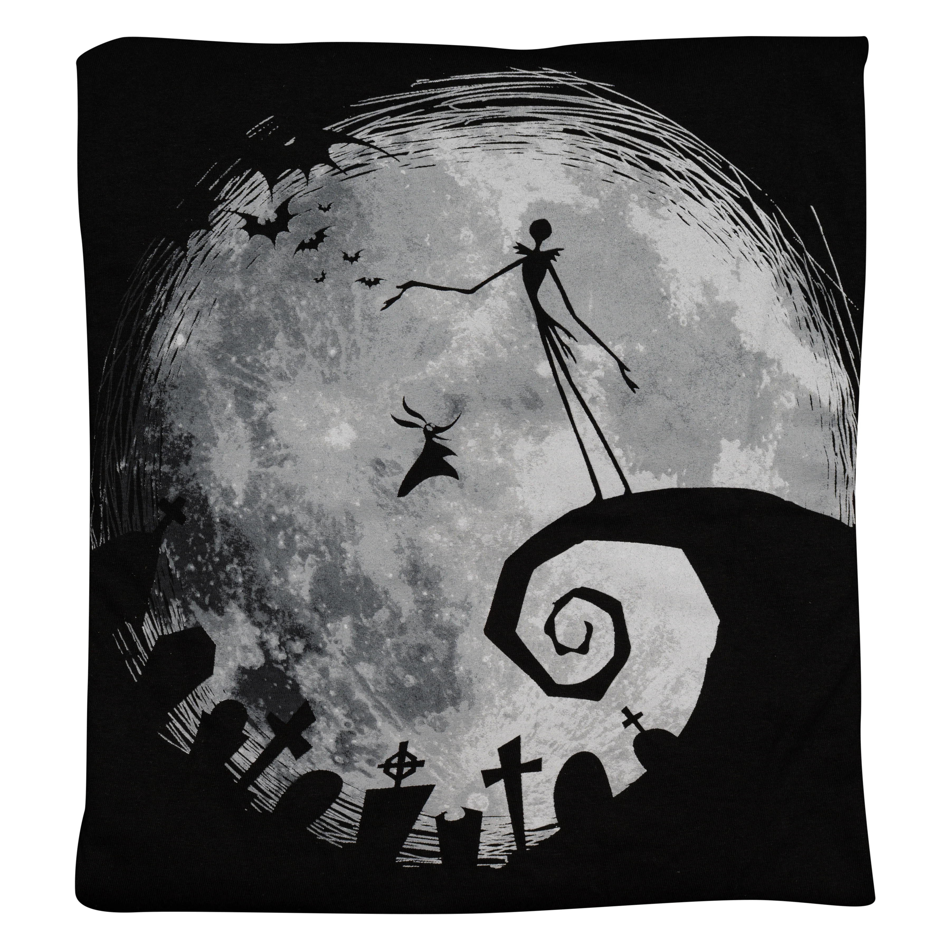 The Nightmare Before Christmas Moon Long Sleeve Adult Unisex Shirt Black - Image 8