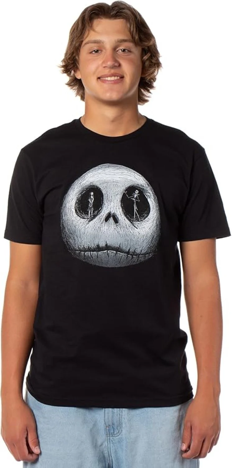 The Nightmare Before Christmas Shirt Men's Jack Sally in Skeleton Eyes T-Shirt - Image 3