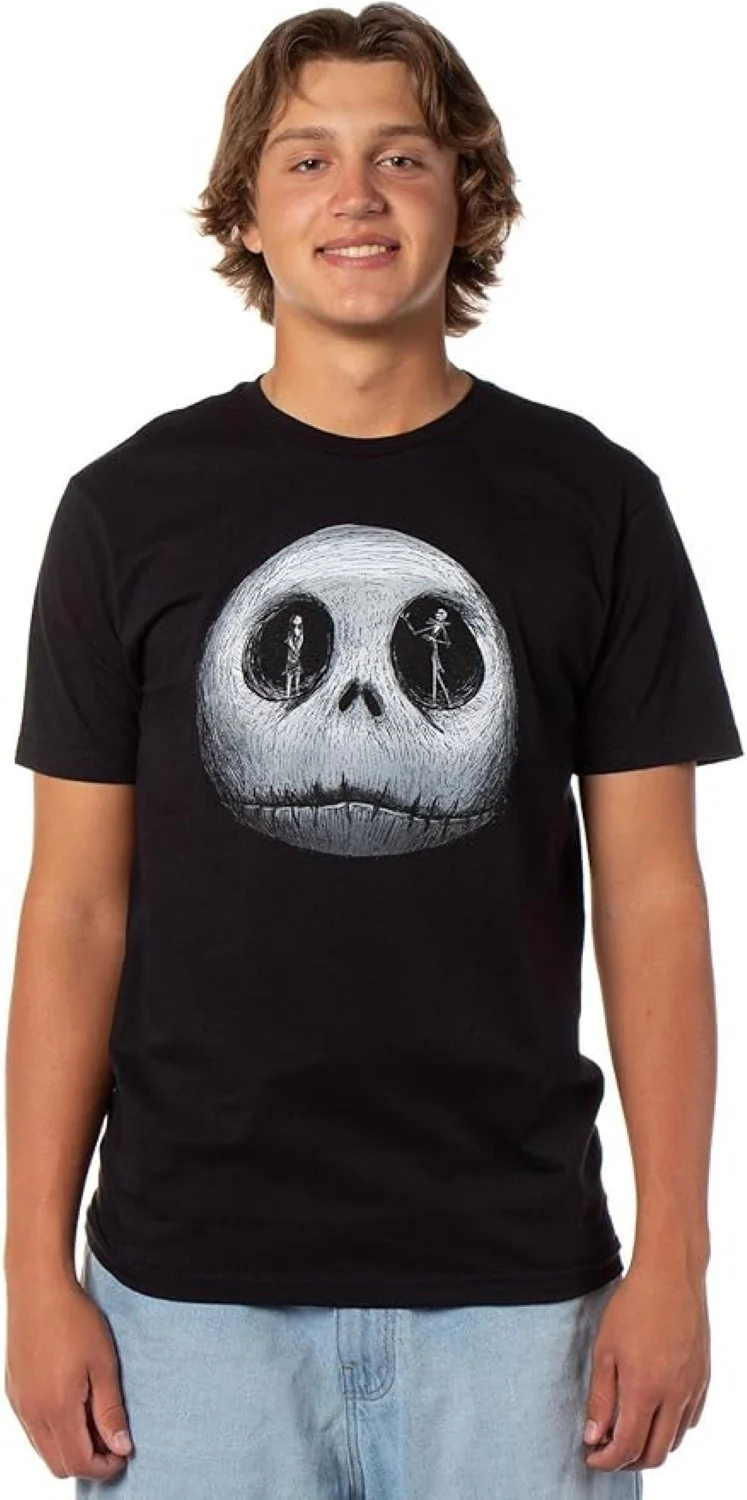 The Nightmare Before Christmas Shirt Men's Jack Sally in Skeleton Eyes T-Shirt - Image 4