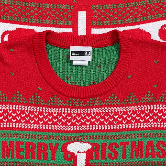 The Office Dunder Mifflin Paper Company Merry Snow Ugly Christmas Sweater - Image 3