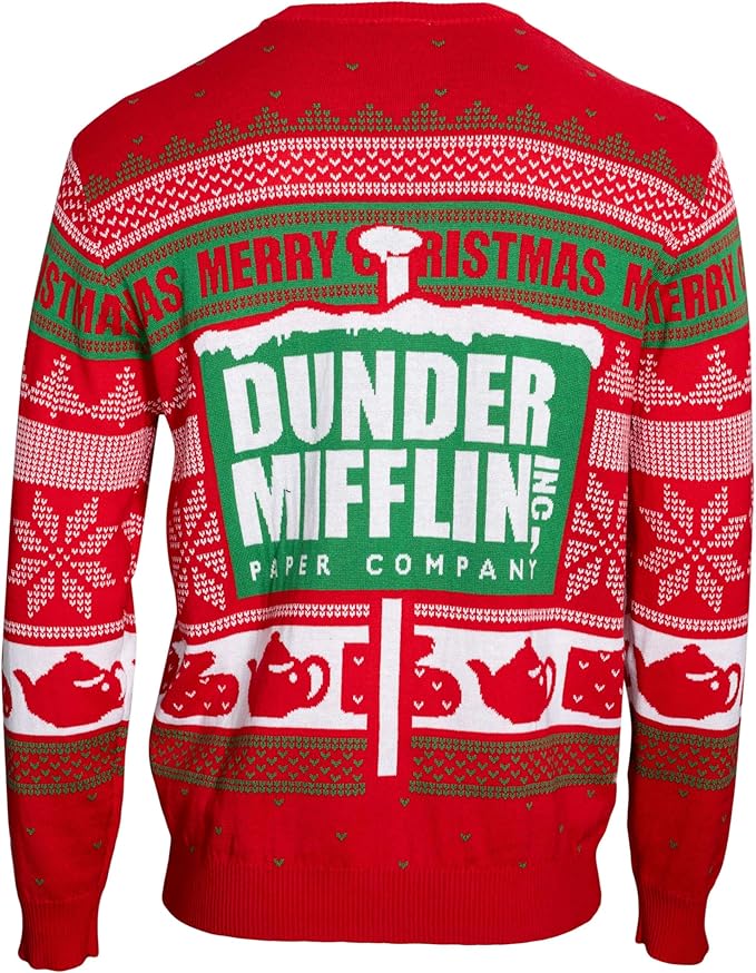 The Office Dunder Mifflin Paper Company Merry Snow Ugly Christmas Sweater - Image 6