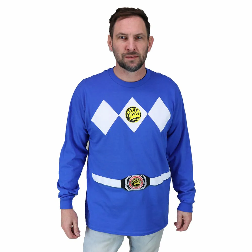The Power Rangers Long Sleeve Costume T-shirt and Gloves - Image 3