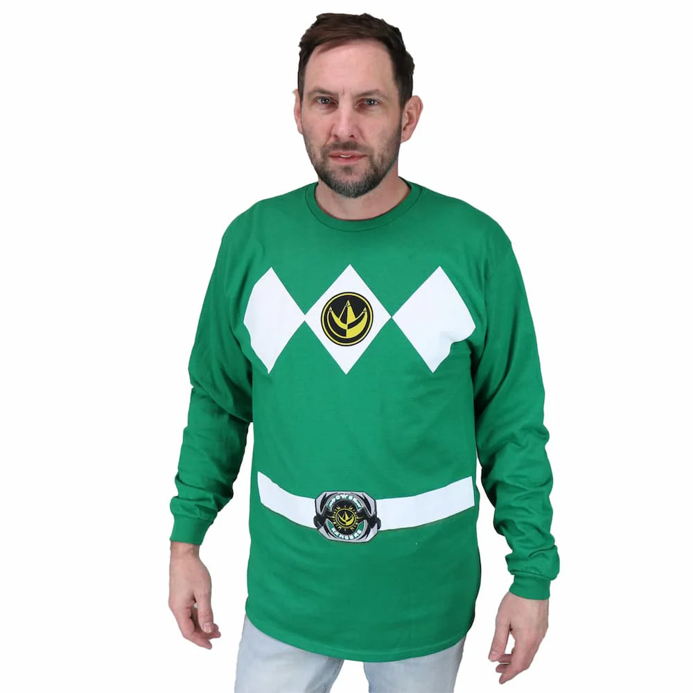The Power Rangers Long Sleeve Costume T-shirt and Gloves - Image 4