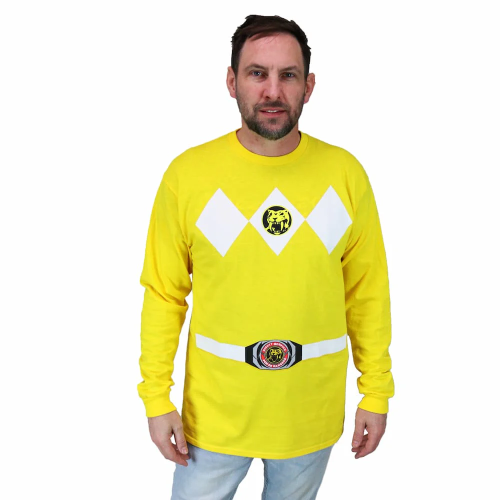 The Power Rangers Long Sleeve Costume T-shirt and Gloves - Image 6