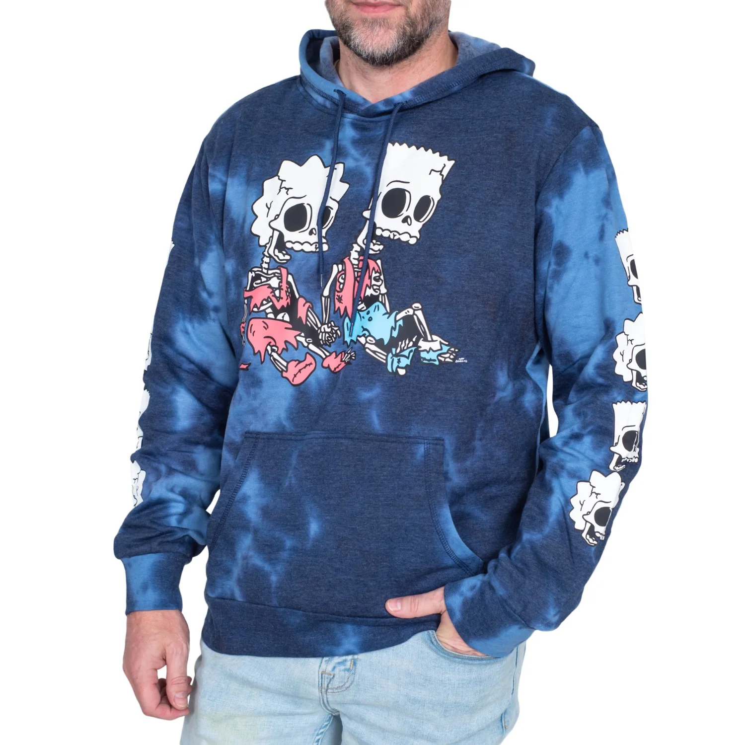 The Simpsons Bart and Lisa Skeleton Hex and the City Pull Over Hoodie - Image 5