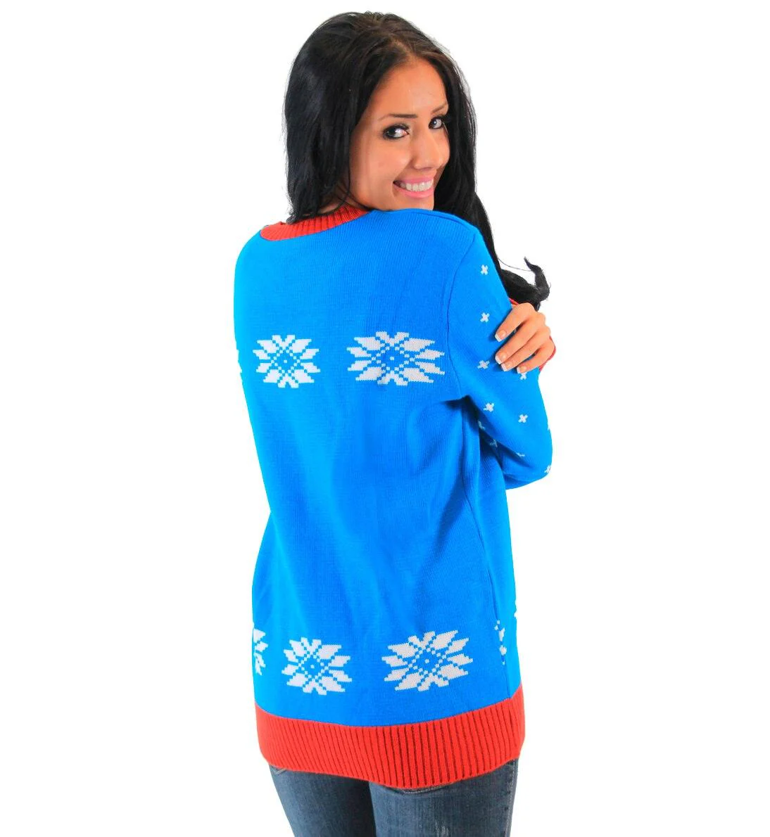 The Smurfs Papa Smurf As Santa Ugly Christmas Sweater - Image 3