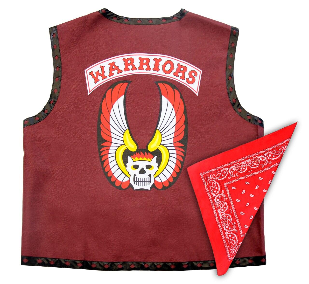 The Warriors Gang Member Emblem Leather Vest Jacket and Bandana - Image 2
