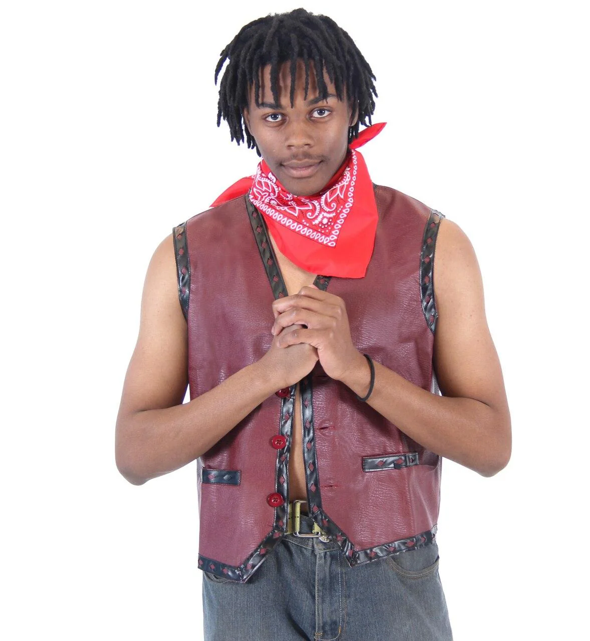 The Warriors Gang Member Emblem Leather Vest Jacket and Bandana - Image 5