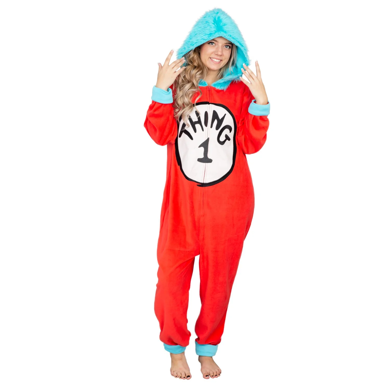 Thing 1 to 6 Interchangeable Patches Adult Union Suit - Image 2