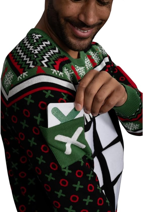 Tic Tac Ho Festive Holiday Party Game Wear Sweater - Image 5