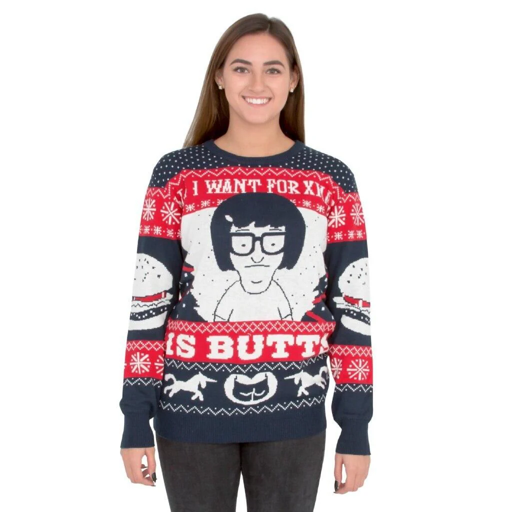 Tina All I Want for Xmas...Bob's Burgers Funny Christmas Sweater