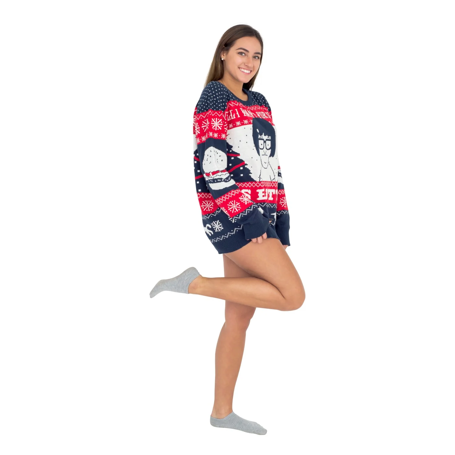 Tina All I Want for Xmas...Bob's Burgers Funny Christmas Sweater - Image 4