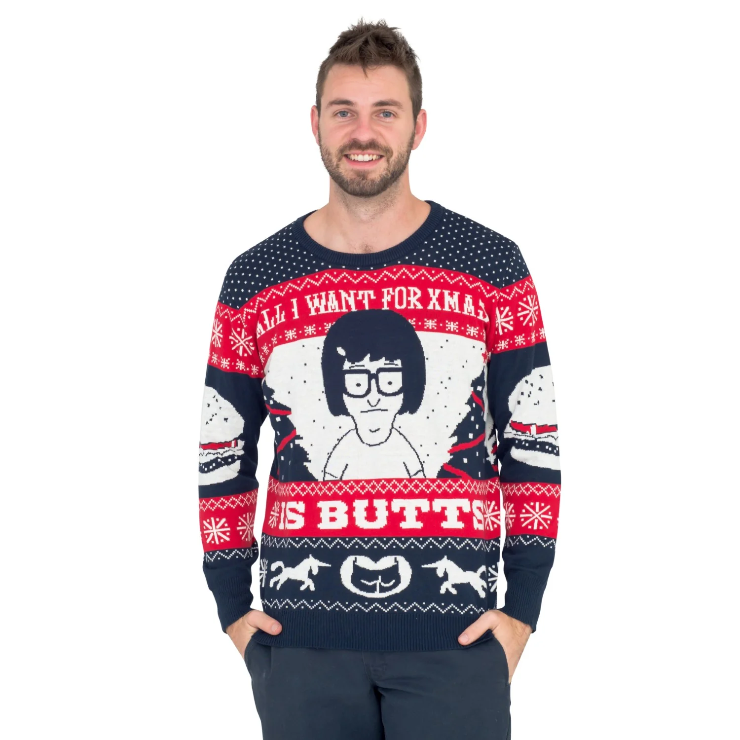 Tina All I Want for Xmas...Bob's Burgers Funny Christmas Sweater - Image 8
