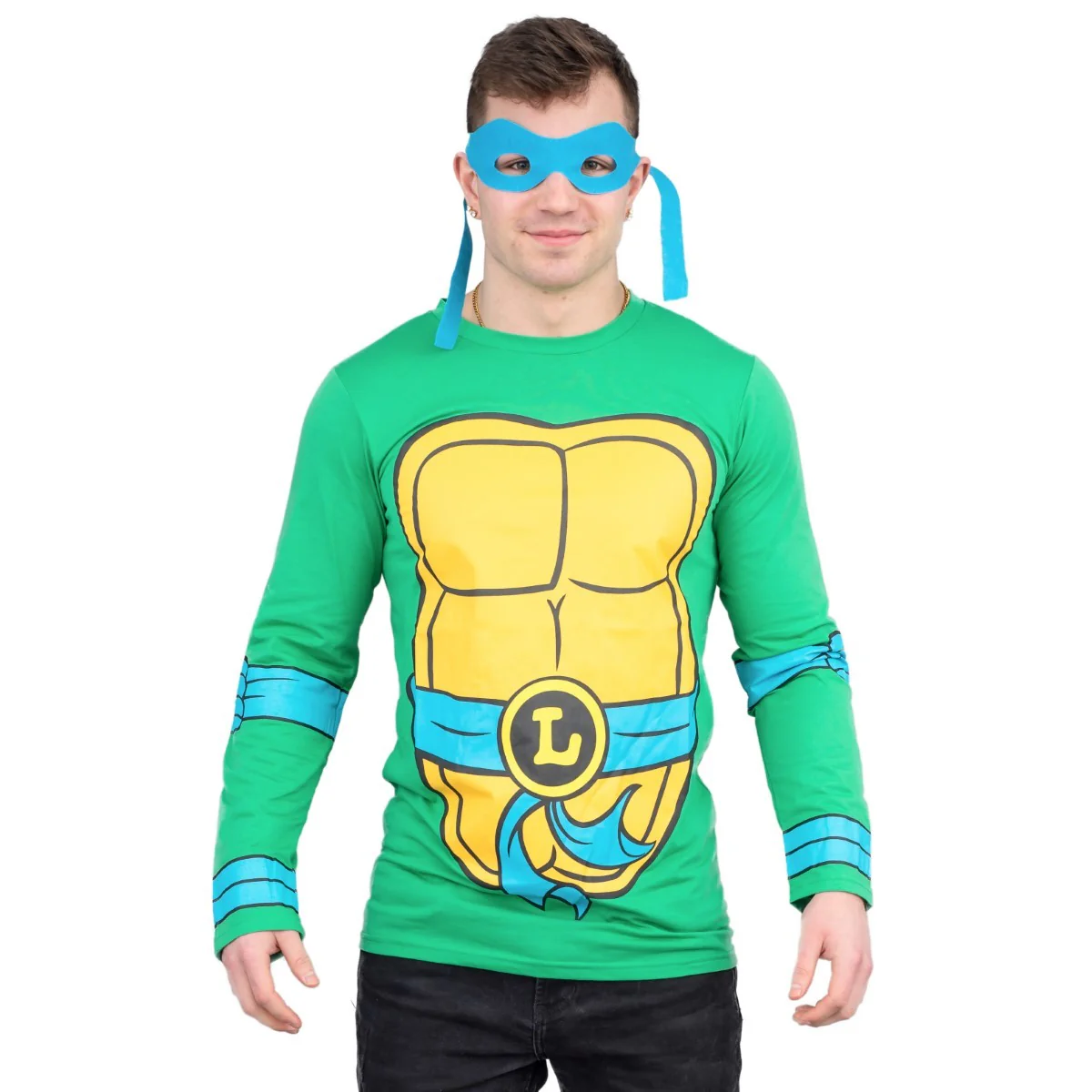 TMNT Long Sleeves Costume T-shirt & Eye Mask - Image 4