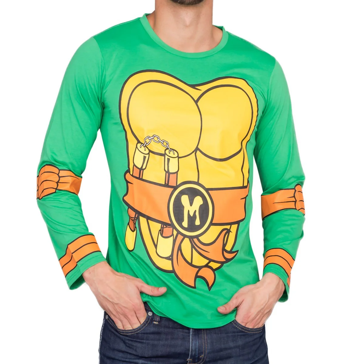 TMNT Long Sleeves Costume T-shirt & Eye Mask - Image 6
