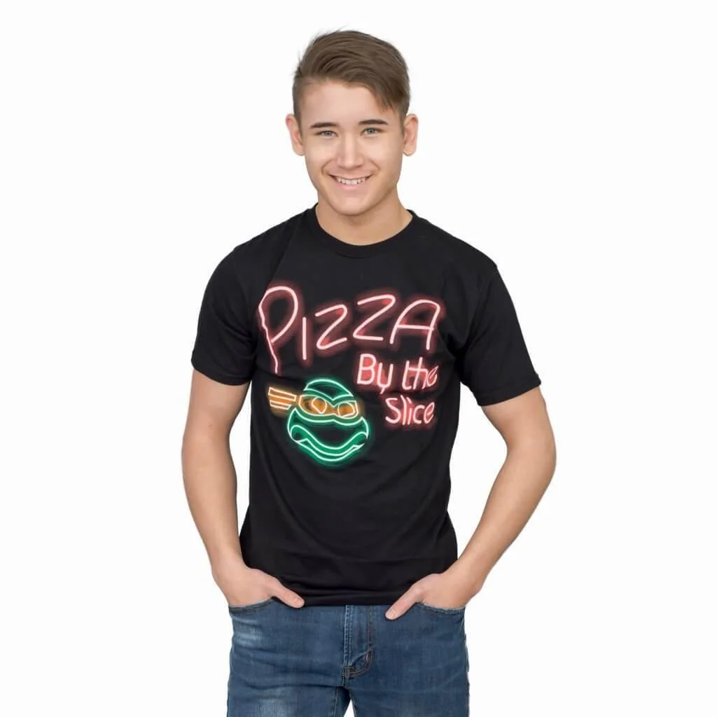 TMNT Pizza Neon T-Shirt Tee - Image 2