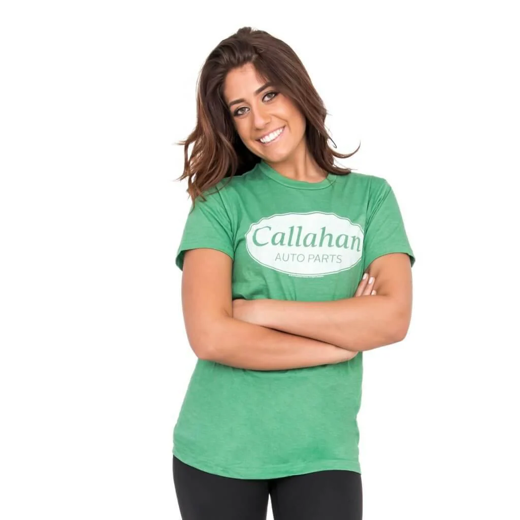 Tommy Boy Callahan Auto Parts Green T-shirt - Image 2