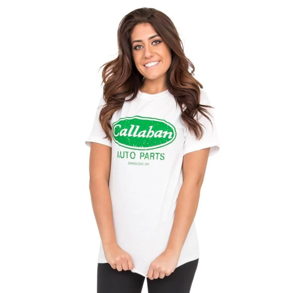 Tommy Boy Callahan Auto Parts White T-shirt - Image 3