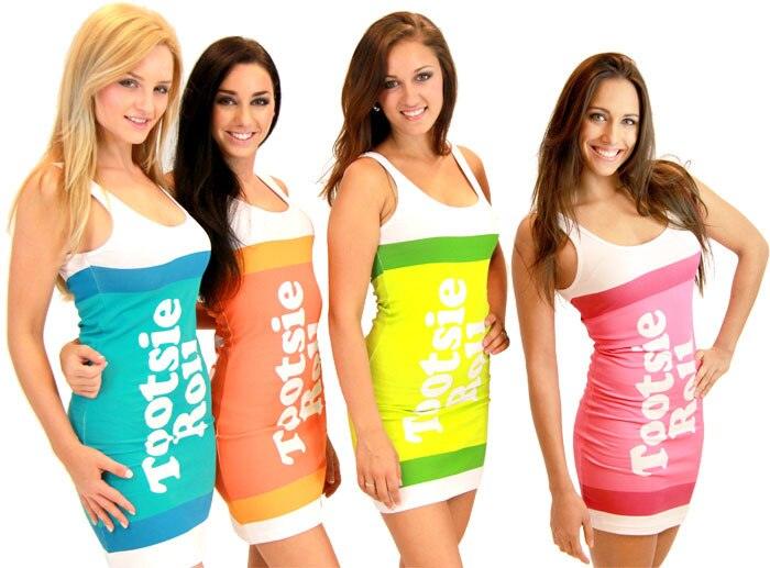 Tootsie Roll Fruit Rolls Candy Halloween Cosplay Costume Tank Dress