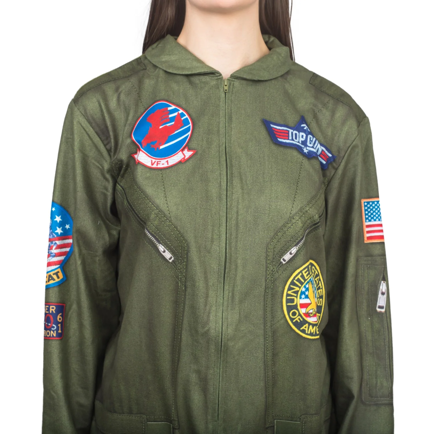 Top Gun Flight Suit Costume Pajama Union Suit - Image 7