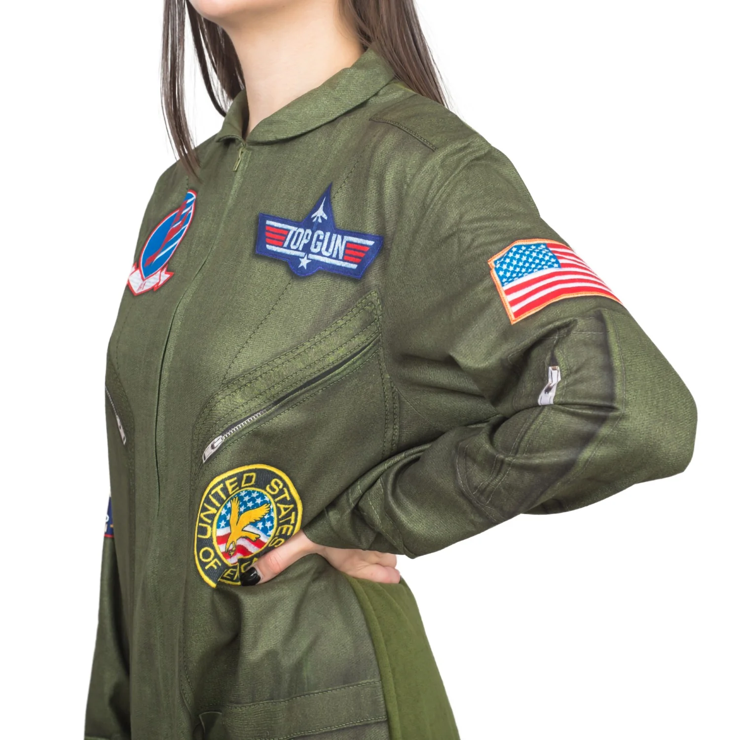 Top Gun Flight Suit Costume Pajama Union Suit - Image 8