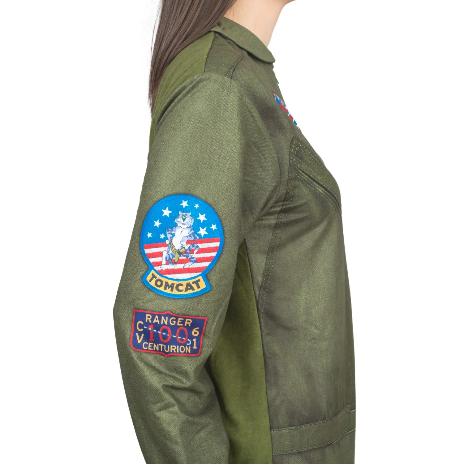 Top Gun Flight Suit Costume Pajama Union Suit - Image 9