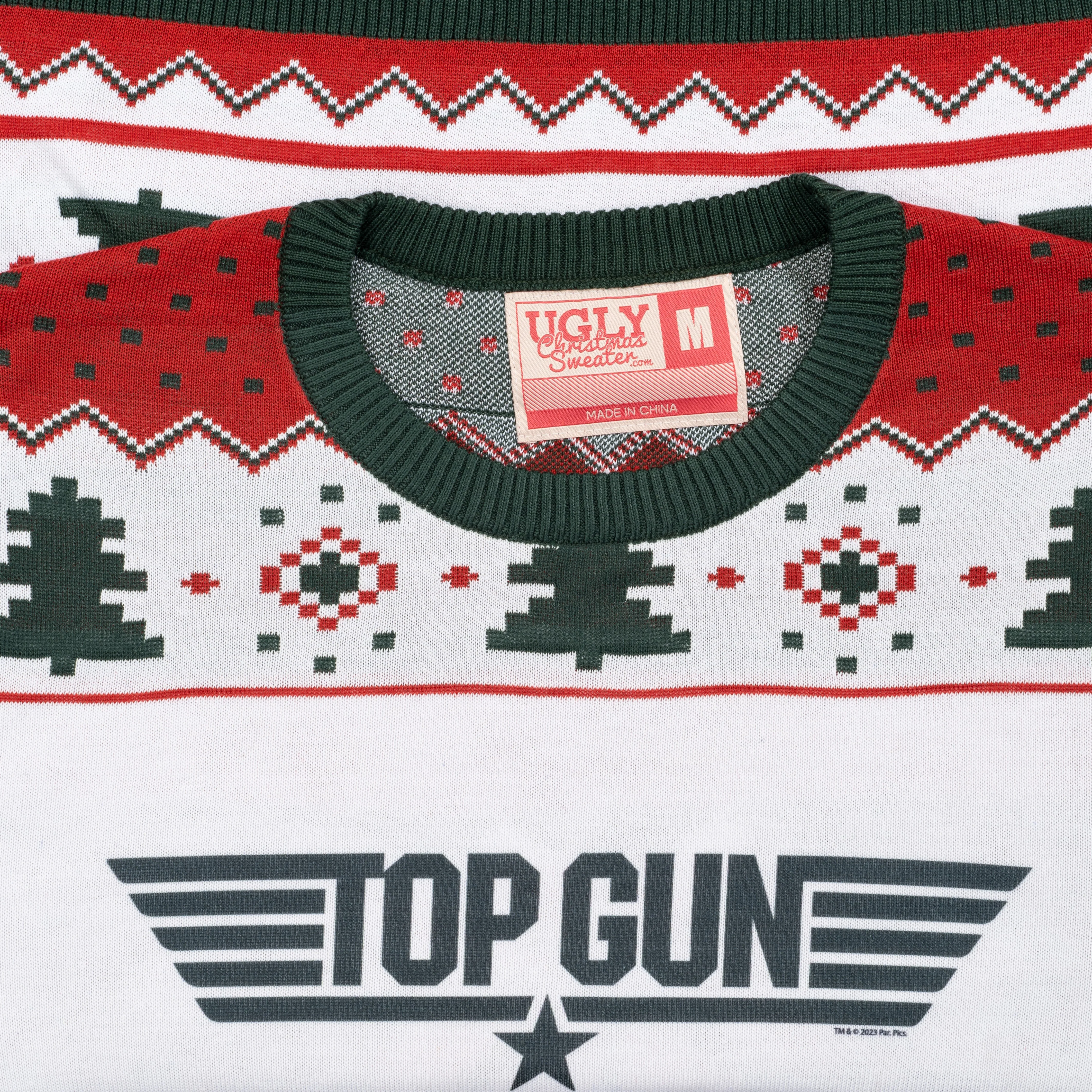 Top Gun Green Logo Christmas Sweater - Image 11