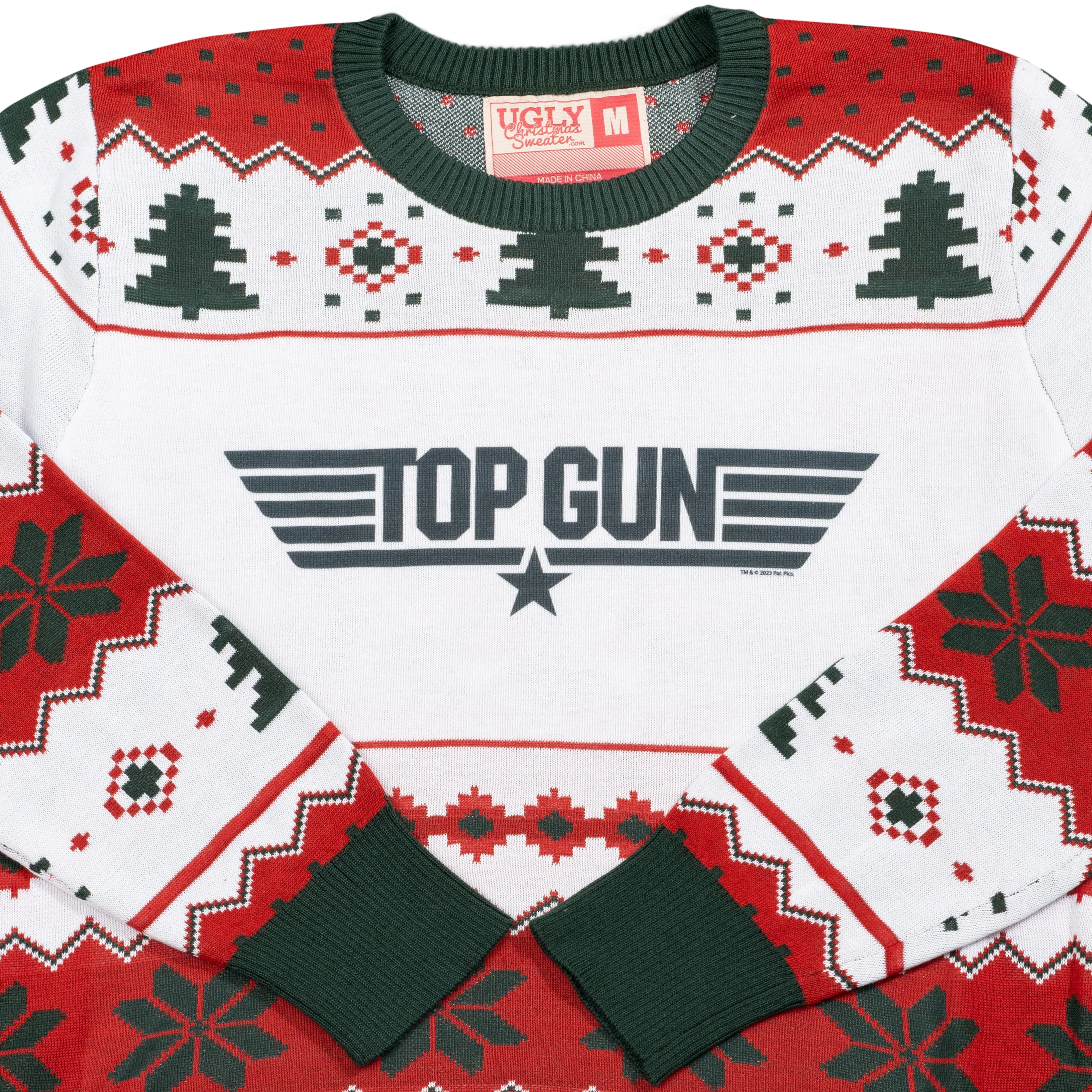 Top Gun Green Logo Christmas Sweater - Image 12