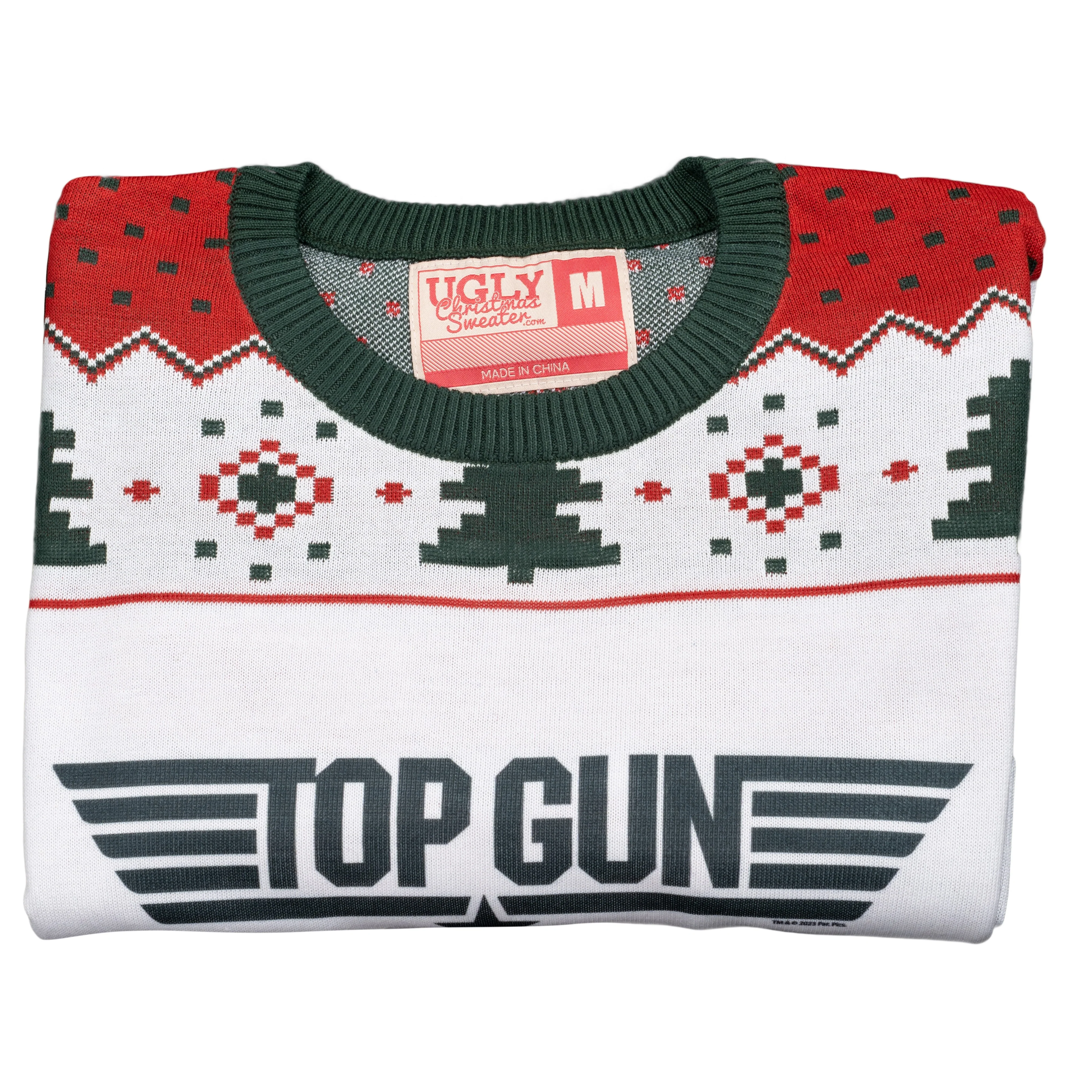 Top Gun Green Logo Christmas Sweater - Image 14